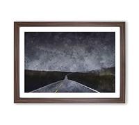 The Open Road Vol.5 Painting Framed Print | A2 Walnut Framed Wall Art | Ready to Hang | Modern Historical Picture | Living Room Bedroom Lounge Office