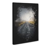 The Open Road Vol.6 Paint Splash Canvas Print | Gallery Wrapped 30mm Frame Wall Art | 24x16 inches | Ready to Hang | Modern Picture | Living Room Bedroom Lounge Office