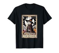 The Opossum Halloween Witch Cute Tarot Card Lover Player T-Shirt