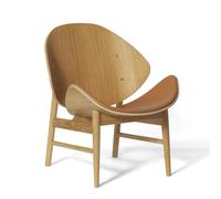 The Orange Armchair with Seat Upholstery Cognac/Oak