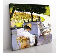 The Orange Trees by Gustave Caillebotte Classic Painting Canvas Wall Art Print Ready to Hang, Framed Picture for Living Room Bedroom Home Office Décor, 50x50 cm (20x20 Inch)