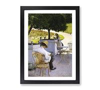 The Orange Trees By Gustave Caillebotte Framed Wall Art Print A2 Black