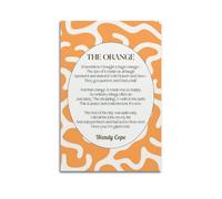 The Orange Wendy Cope Poetry (1) Canvas Poster Wall Art Decoration Living Room Bedroom Decoration Poster Gift for FriendsUnframe-style 12x18inch(30x45cm)