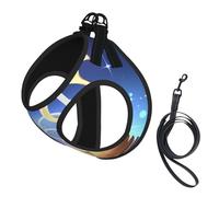 The orb of Dreams Dog Harness - Equipped with Reflective Straps and Quick Release Buckles - Suitable for Small Cats and Dogs