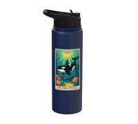 The Orca Whale Tarot Card Stainless Steel Insulated Water Bottle