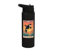 The Orca Whale Tarot Card Stainless Steel Insulated Water Bottle