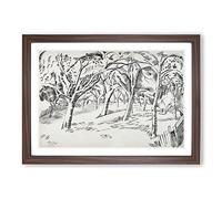 The Orchard by Paul Nash Framed Print | A2 Walnut Framed Wall Art | Ready to Hang | Modern Nature Picture | Living Room Bedroom Lounge Office