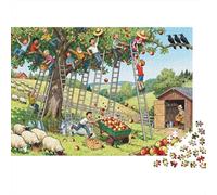 The Orchard Ladder Domino Effect Wooden Jigsaw Puzzle Waterproof 1000 Piece Puzzles for Adults Challenging And Brainteasing Home Decoration