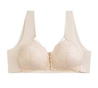 The Order Front Fastening Bras for Women UK Push Up Lace Sexy Seamless Deep V Lift Up Bra, Comfort Everyday Sports Push Up Bras for Women, Non-Wired Non-Padded Full Coverage Soft Cup Bra