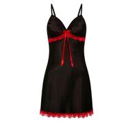 The Order Women Sexy Lingerie Lace Babydoll Mesh Chemise Sleepwear Bridal Nightdress with Padded Naughty Lace V Neck Night Dress Silk Stain Pj Solid Color Pyjamas Nightwear Built in Bra Ladies UK