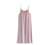 The Order Women's Nightdress UK Clearance Sleeveless Camisoles Dresses Pyjamas Nightgown Nighties Solid Color Nightshirts Soft Cotton Loose Sleep Midi Dress Ladies Casual Sleepwear Pajamas Pink