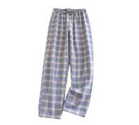 The Order Women's Plaid Pyjama Bottoms Super Soft Comfy Loose Lounge Pants Checkered Pajama Pants Elastic Waist Wide Leg Pj Bottoms Plaid Breathable Casual Trousers Lightweight Breathable Trousers UK