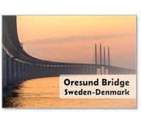 The Oresund Bridge Is A Combined Motorway and Railway Bridge Between Sweden and Denmark (malmo and Copenhagen)., Fridge Magnet
