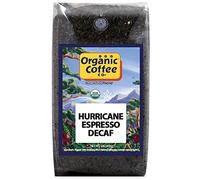 The Organic Coffee Co. Whole Bean Coffee - DECAF Hurricane Espresso Roast (2lb Bag), Medium Dark Roast, Swiss Water Processed, USDA Organic