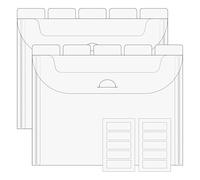 The Organized Option 5x7 Flip Flap Tabbed Divider Pockets, Package of 10