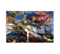 The Origin of The Milky Way by Jacopo Tintoretto Prints Posters Canvas Deco Paintings Wall Art For Office Living Room Unframe 20"L X 30"W