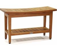 The Original 30" Teak Shower Bench With Shelf From the Maluku Collection