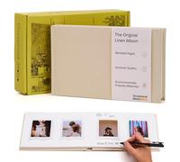 The Original 48 Pockets Classic Linen Hardcover Photo Album, Wedding Guest Book With Writing Space For Instax Square Film, SQ1, SQ6, SQ40 Cameras & Square Link Printer (Beige Cream, For Instax Square)
