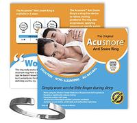 The Original Acusnore Anti Snore Ring- World's First & Only Ring With Three Acupressure Activators- Stop Snoring, Natural Sleep Aid for the Relief of Snoring, Sinus Issues, Restless Sleep - MONEY BACK GUARANTEE- (Small)