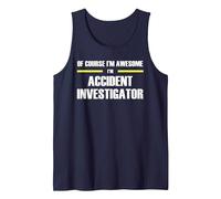 The Original Awesome Accident Investigator Tank Top, Men, Navy Blue, Medium