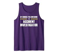 The Original Awesome Accident Investigator Tank Top, Men, Purple, Medium