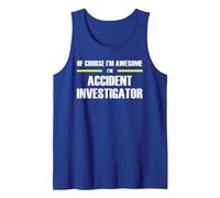 The Original Awesome Accident Investigator Tank Top, Men, Royal Blue, Small
