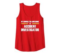 The Original Awesome Accident Investigator Tank Top, Women, Red, Small