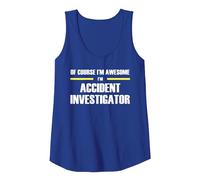 The Original Awesome Accident Investigator Tank Top, Women, Royal Blue, Small
