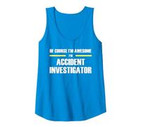 The Original Awesome Accident Investigator Tank Top, Women, Sapphire Blue, Large