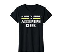 The Original Awesome Accounting Clerk Value Graphic T-Shirt, Women, Black, S