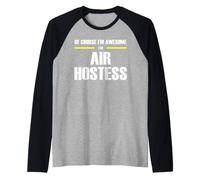The Original Awesome Air Hostess Raglan Baseball Tee