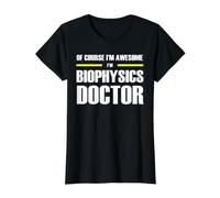 The Original Awesome Biophysics Doctor Value Graphic T-Shirt, Women, Black, L