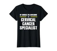The Original Awesome Cervical Cancer Specialist Value Graphic T-Shirt, Women, Black, L