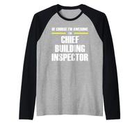 The Original Awesome Chief Building Inspector Raglan Baseball Tee
