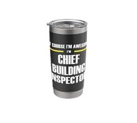 The Original Awesome Chief Building Inspector Stainless Steel Insulated Tumbler