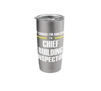 The Original Awesome Chief Building Inspector Stainless Steel Insulated Tumbler