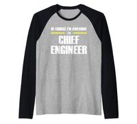 The Original Awesome Chief Engineer Raglan Baseball Tee