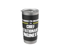 The Original Awesome Chief Stationary Engineer Stainless Steel Insulated Tumbler