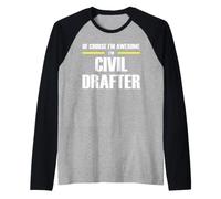 The Original Awesome Civil Drafter Raglan Baseball Tee