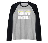 The Original Awesome Concrete Finisher Raglan Baseball Tee