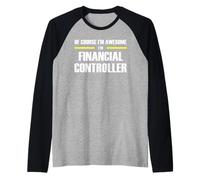 The Original Awesome Financial Controller Raglan Baseball Tee