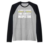The Original Awesome Fire Safety Inspector Raglan Baseball Tee