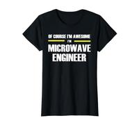 The Original Awesome Microwave Engineer Value Graphic T-Shirt, Women, Black, M