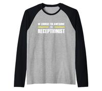 The Original Awesome Receptionist Raglan Baseball Tee