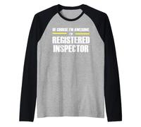The Original Awesome Registered Inspector Raglan Baseball Tee