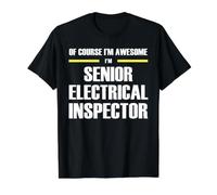 The Original Awesome Senior Electrical Inspector Value Graphic T-Shirt, Men, Black, L