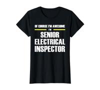 The Original Awesome Senior Electrical Inspector Value Graphic T-Shirt, Women, Black, S