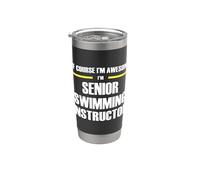 The Original Awesome Senior Swimming Instructor Stainless Steel Insulated Tumbler