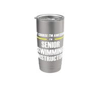 The Original Awesome Senior Swimming Instructor Stainless Steel Insulated Tumbler
