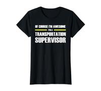 The Original Awesome Transportation Supervisor Value Graphic T-Shirt, Women, Black, M